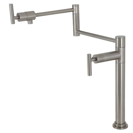 Kingston Brass Deck Mount Pot Filler, Brushed Nickel KS4708CML